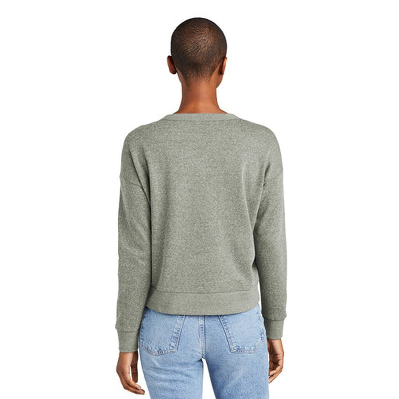 CAPELLA District® Women’s Perfect Tri® Fleece V-Neck Sweatshirt - Heathered Charcoal