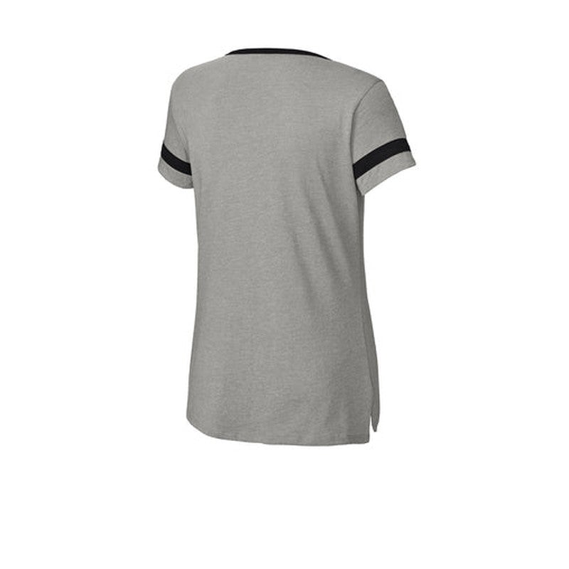 CAPELLA Sport-Tek® Ladies Halftime Notch Neck Tee - Vintage Heather/Black