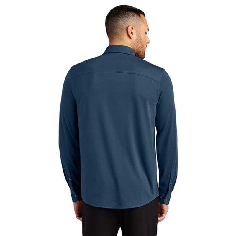 CAPELLA Mercer+Mettle™ Stretch Jersey Long Sleeve Shirt - Insignia Blue