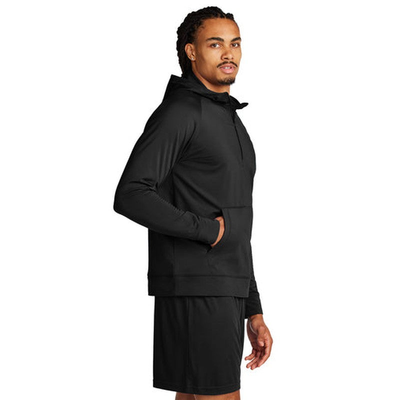 CAPELLA Sport-Tek® Sport-Wick® Stretch 1/2-Zip Hoodie - Black