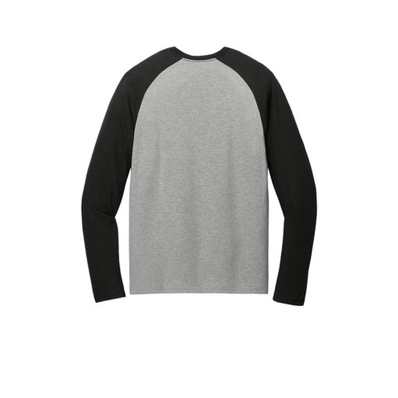 CAPELLA Allmade® Unisex Tri-Blend Long Sleeve Colorblock Raglan - Deep Black/Aluminum Grey