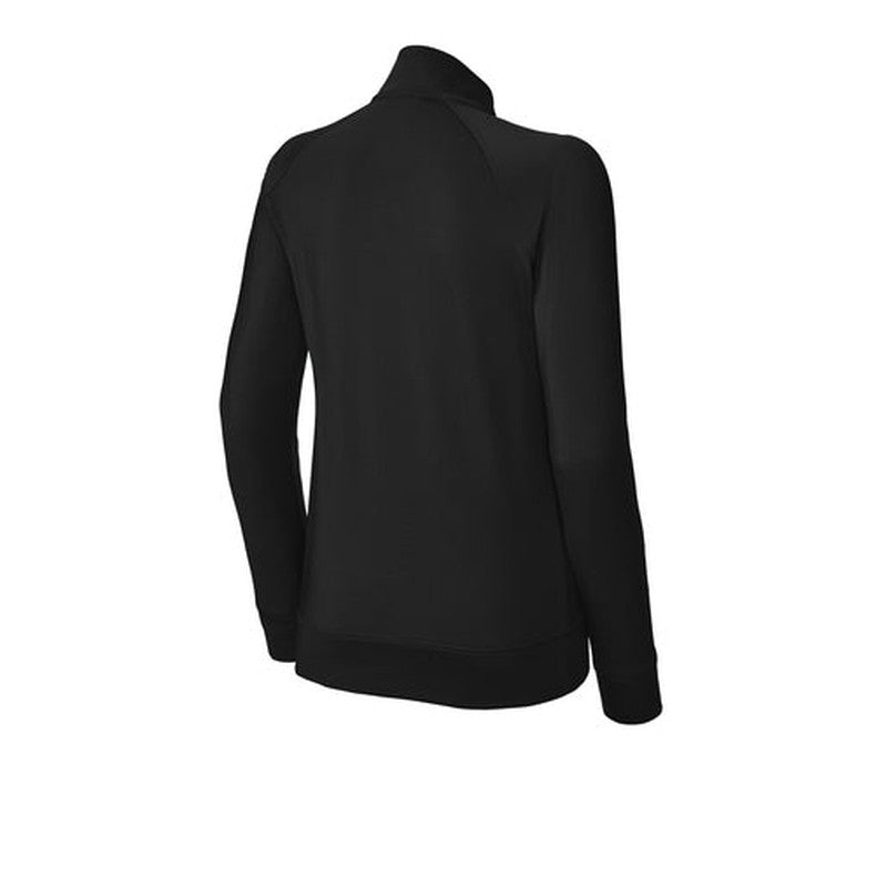 CAPELLA Sport-Tek® Ladies Sport-Wick® Stretch Full-Zip Cadet Jacket - Black