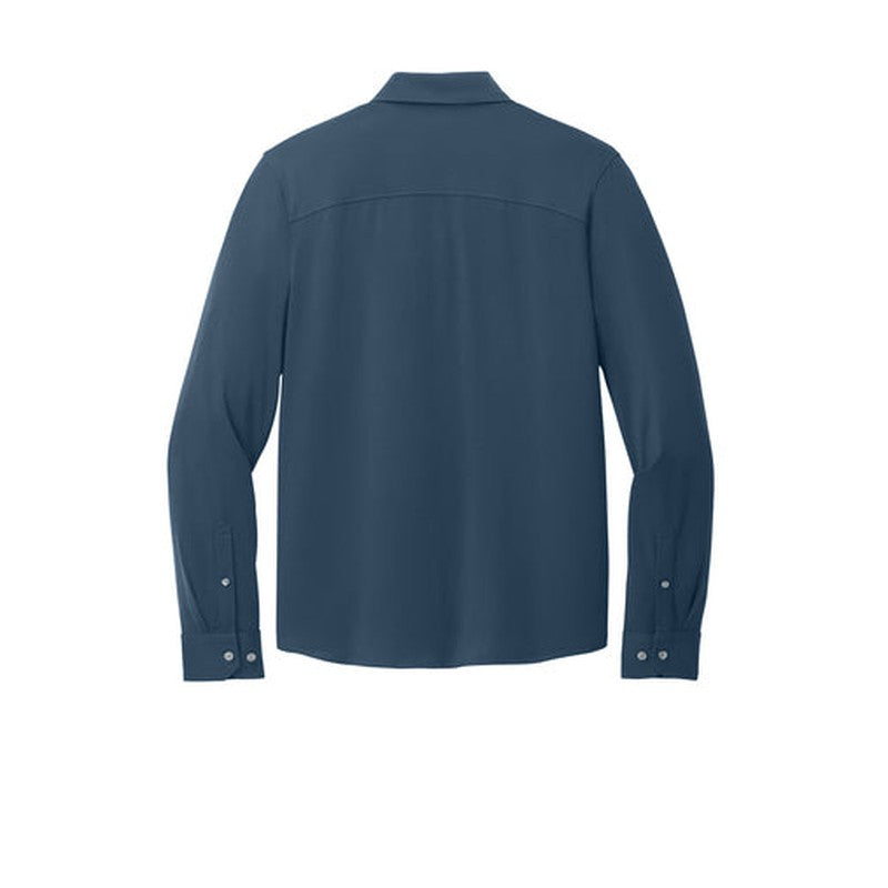 CAPELLA Mercer+Mettle™ Stretch Jersey Long Sleeve Shirt - Insignia Blue