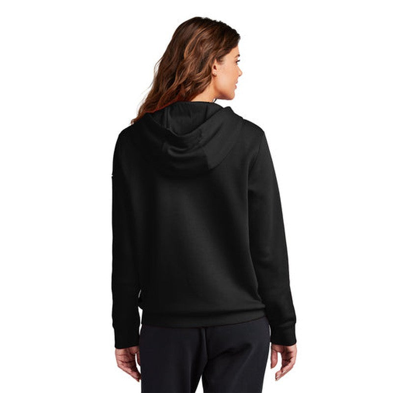 CAPELLA Nike Ladies Club Fleece Sleeve Swoosh Full-Zip Hoodie - Black