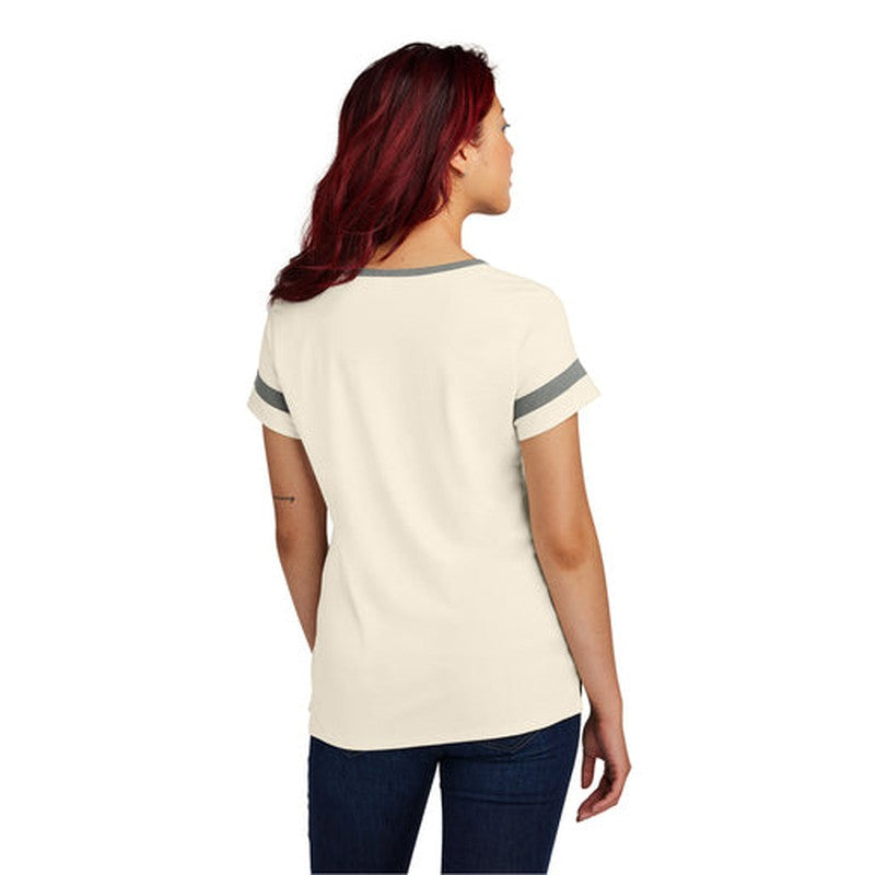 CAPELLA Sport-Tek® Ladies Halftime Notch Neck Tee - Ecru/Vintage Heather