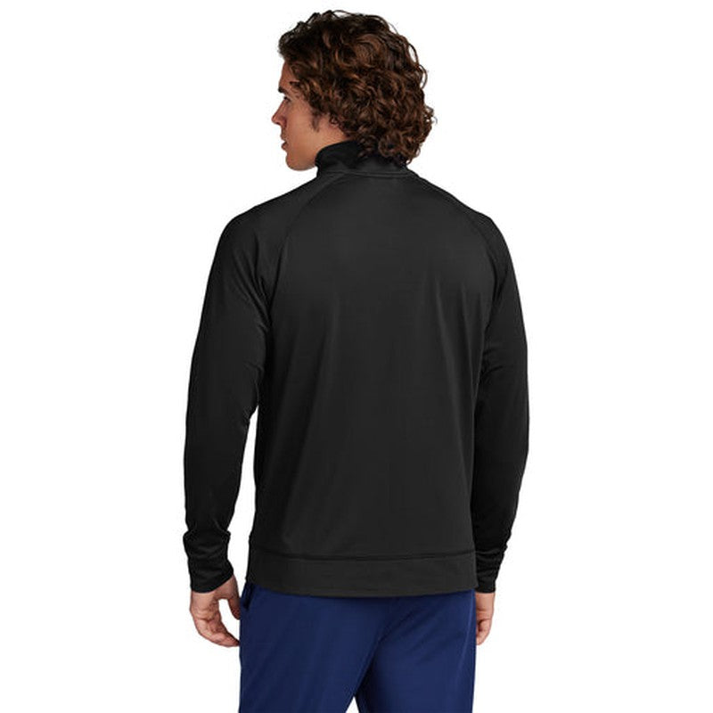 CAPELLA Sport-Tek® Sport-Wick® Stretch Full-Zip Cadet Jacket - Black