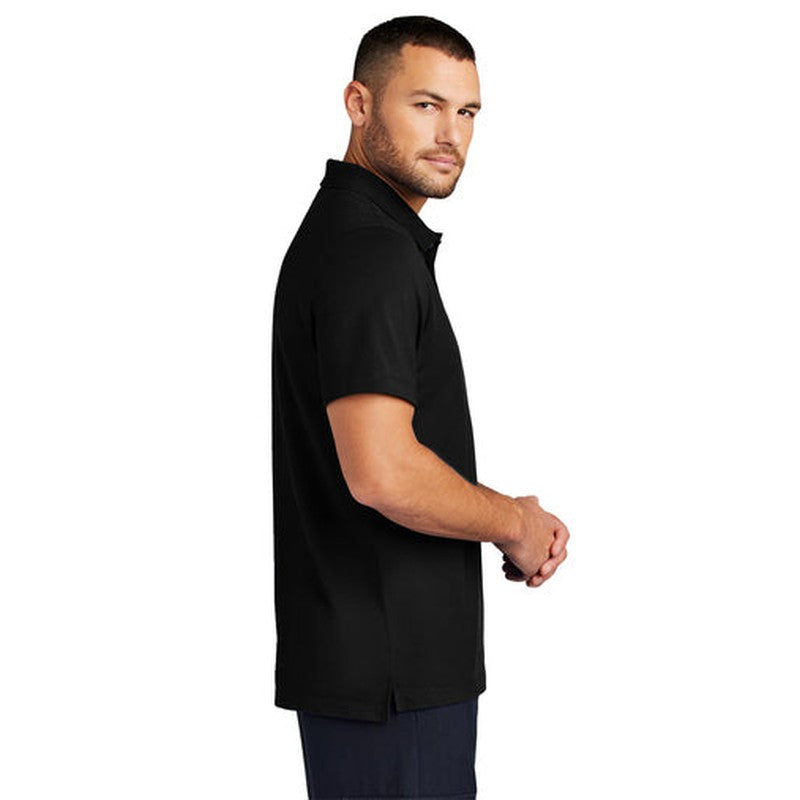 CAPELLA Mercer+Mettle™ Stretch Pique Polo - Deep Black
