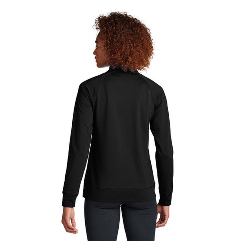 CAPELLA Sport-Tek® Ladies Sport-Wick® Stretch Full-Zip Cadet Jacket - Black