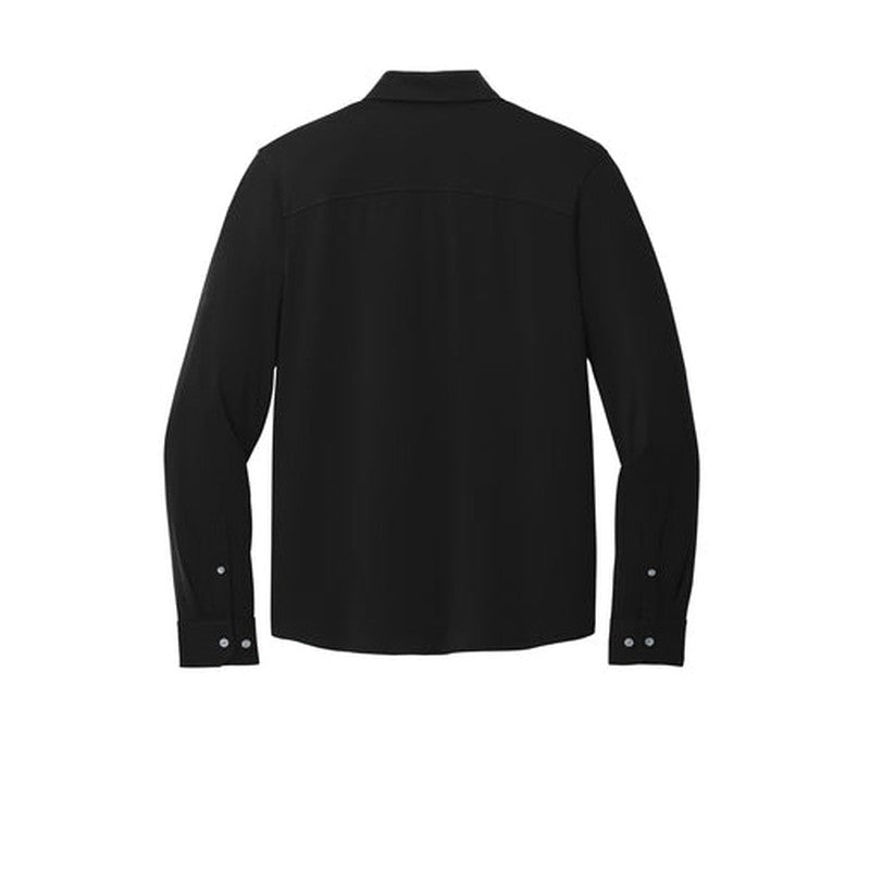 CAPELLA Mercer+Mettle™ Stretch Jersey Long Sleeve Shirt - Deep Black