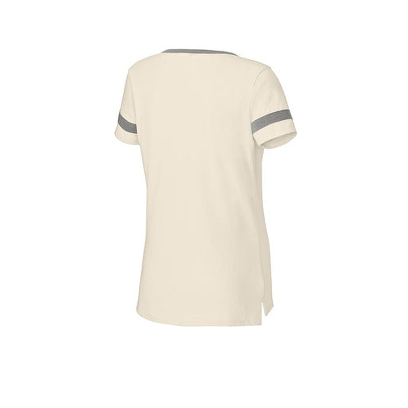 CAPELLA Sport-Tek® Ladies Halftime Notch Neck Tee - Ecru/Vintage Heather