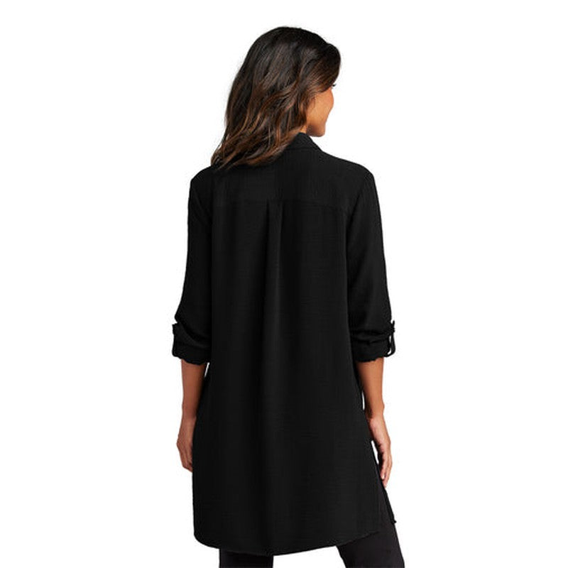 CAPELLA Port Authority® Ladies Textured Crepe Long Tunic - Deep Black