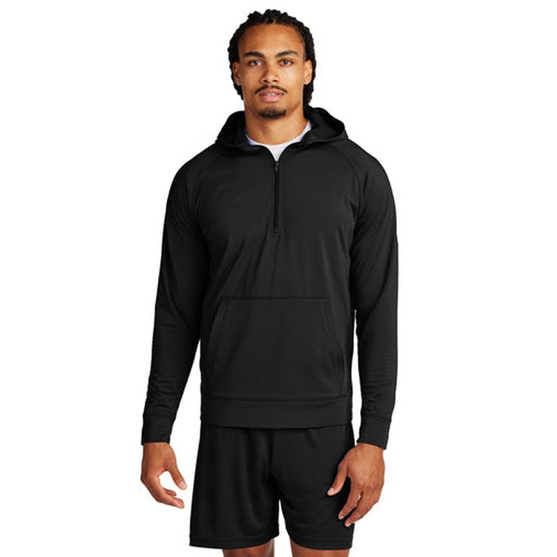CAPELLA Sport-Tek® Sport-Wick® Stretch 1/2-Zip Hoodie - Black