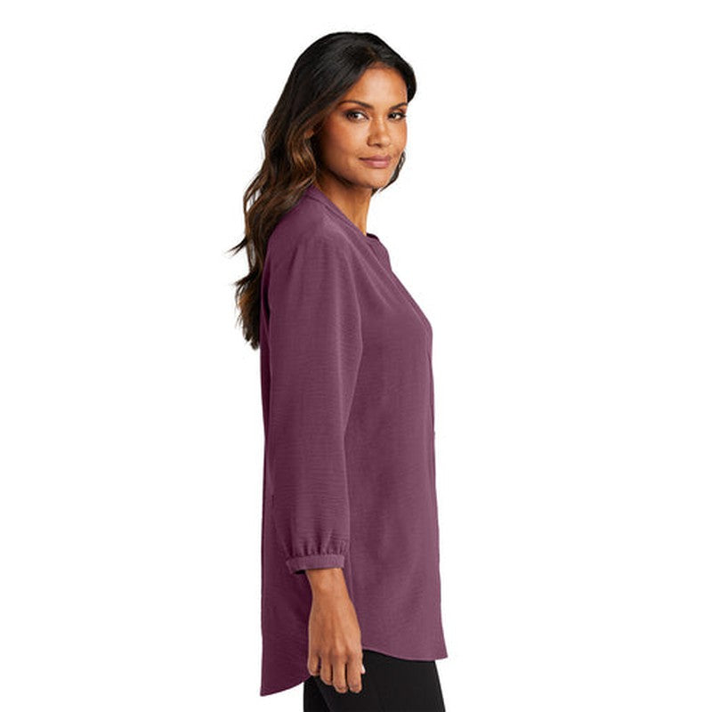 CAPELLA Port Authority® Ladies 3/4-Sleeve Textured Crepe Tunic - Purple Mist