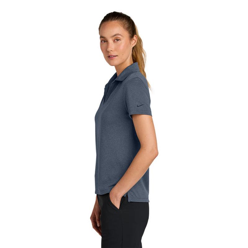 NEW CAPELLA Nike Women’s Dri-FIT Smooth Heather Polo - Navy Heather