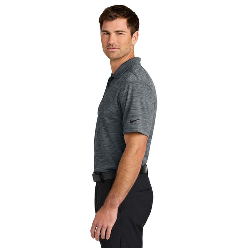 NEW CAPELLA Nike Dri-FIT Striated Polo - Dark Grey