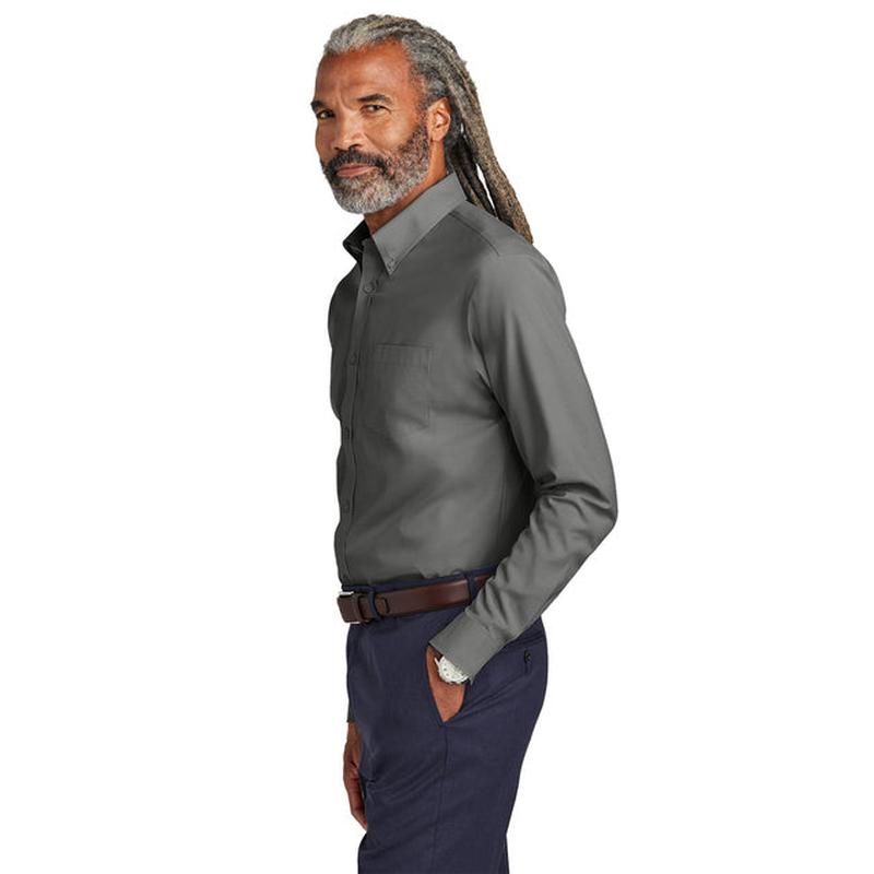 NEW Capella Brooks Brothers® Tall Wrinkle-Free Stretch Pinpoint Shirt - Deep Black