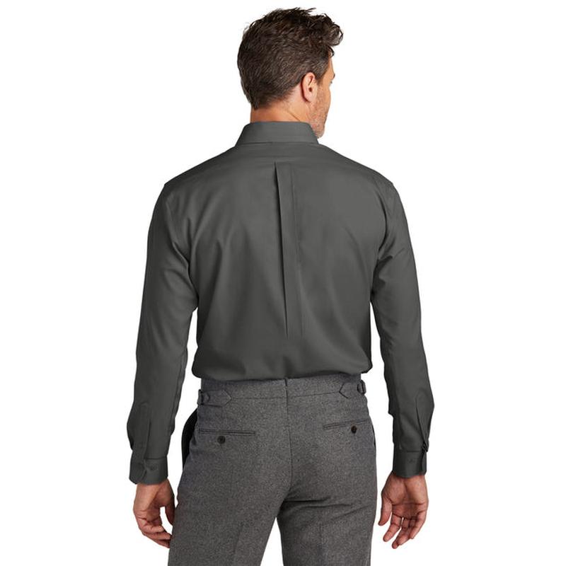 NEW Capella Brooks Brothers® Tall Wrinkle-Free Stretch Nailhead Shirt - Deep Black