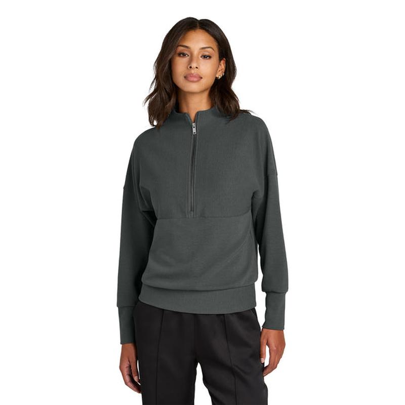 NEW CAPELLA - Mercer+Mettle® Women’s Linear Texture 1/4-Zip - Storm Grey