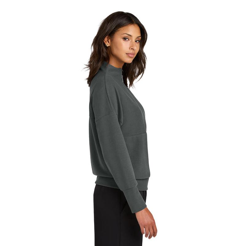 NEW CAPELLA - Mercer+Mettle® Women’s Linear Texture 1/4-Zip - Storm Grey