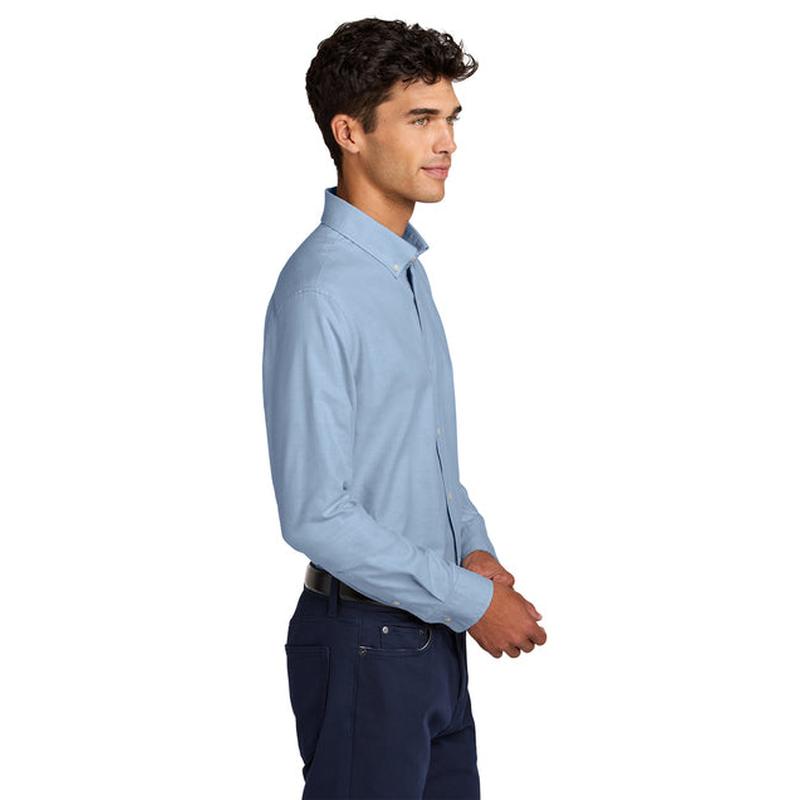 NEW Capella Mercer+Mettle® Long Sleeve Modern Oxford Shirt - Cobalt
