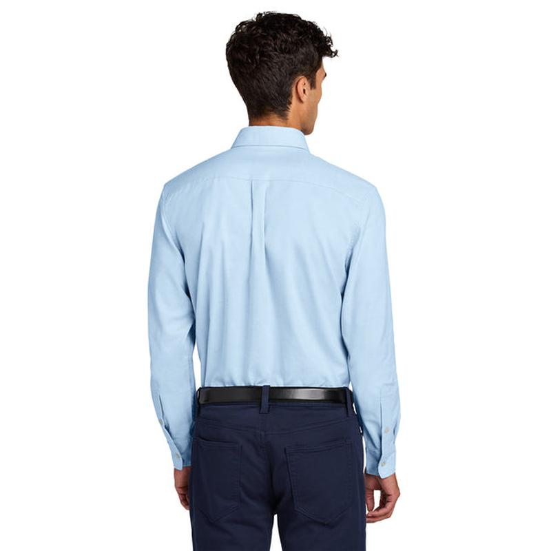 NEW Capella Mercer+Mettle® Long Sleeve Modern Oxford Shirt - Light Blue
