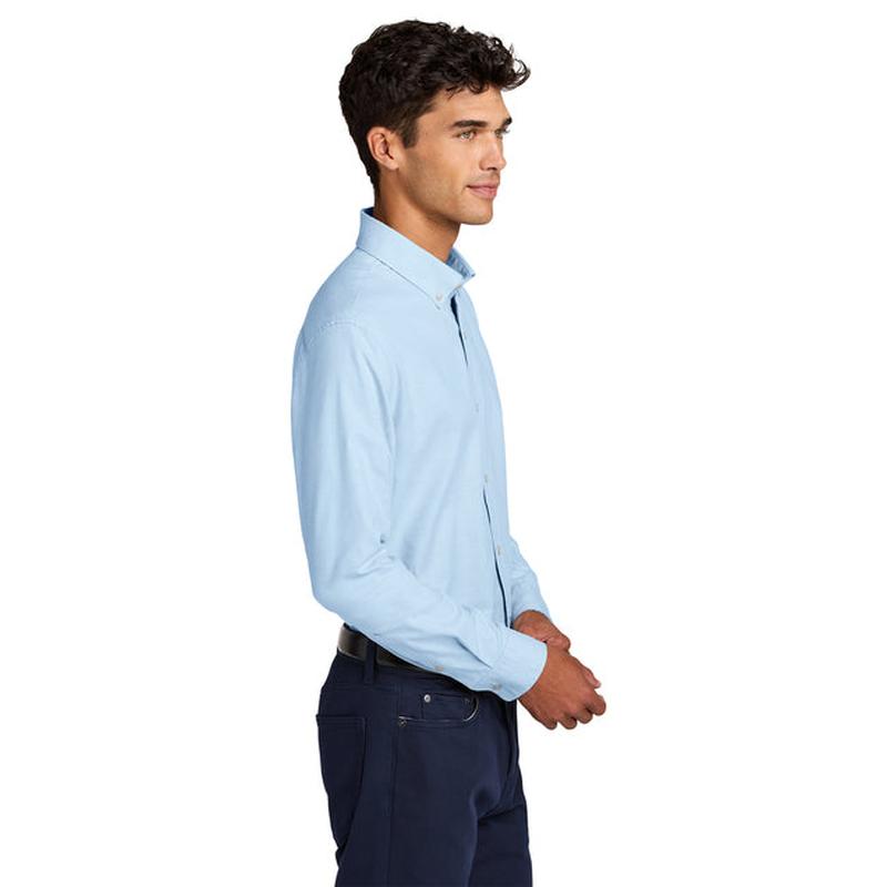 NEW Capella Mercer+Mettle® Long Sleeve Modern Oxford Shirt - Light Blue