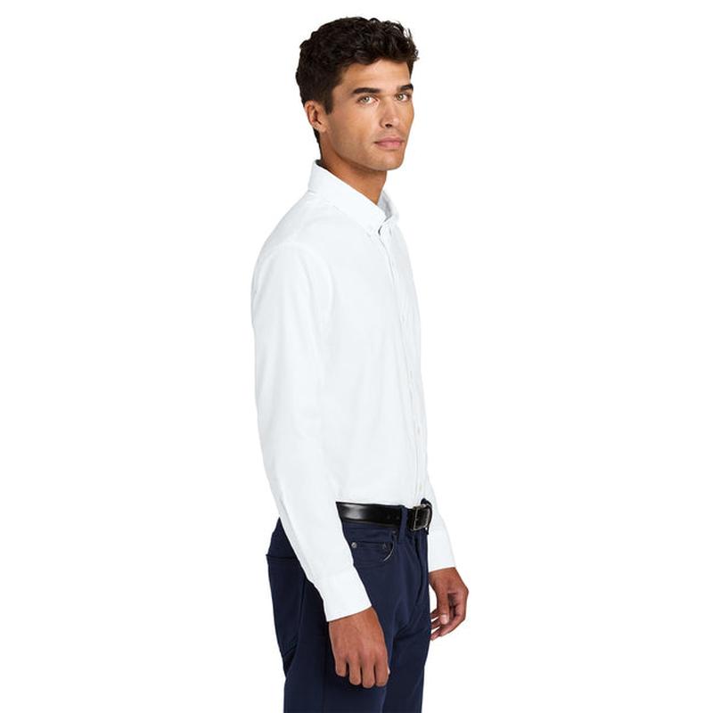 NEW Capella Mercer+Mettle® Long Sleeve Modern Oxford Shirt - White