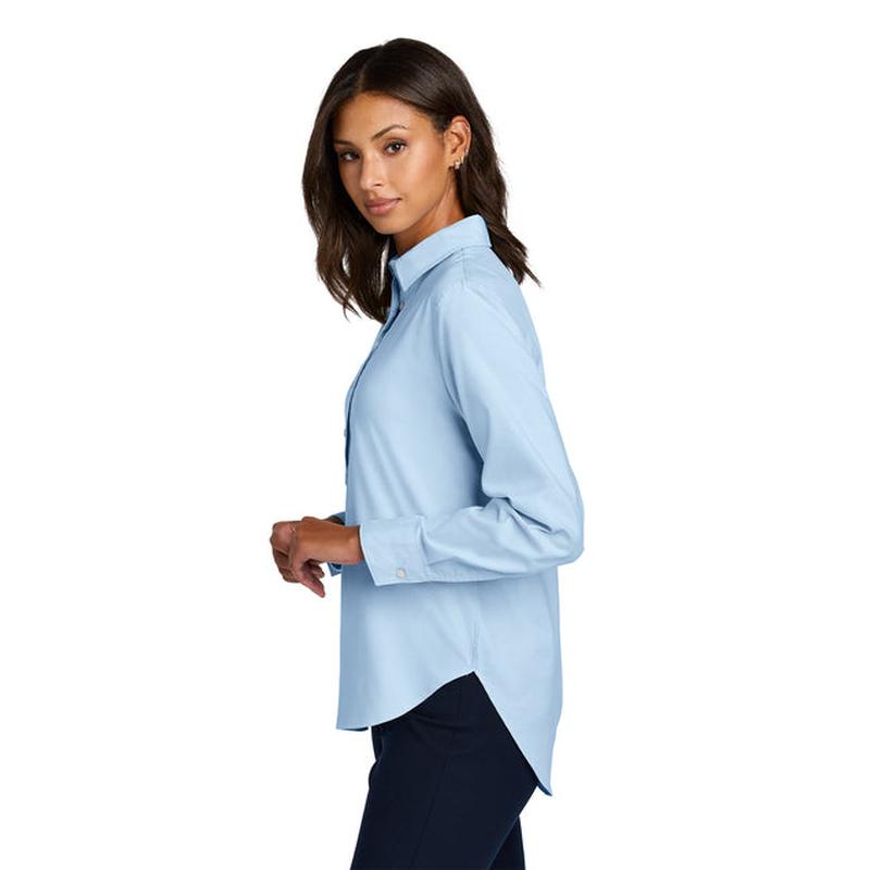 NEW Capella Mercer+Mettle® Women’s Long Sleeve Modern Oxford Shirt - Light Blue