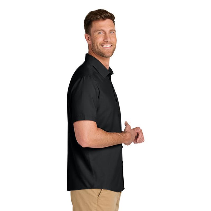 NEW Capella Port Authority® Short Sleeve UV Dockside Shirt - Deep Black
