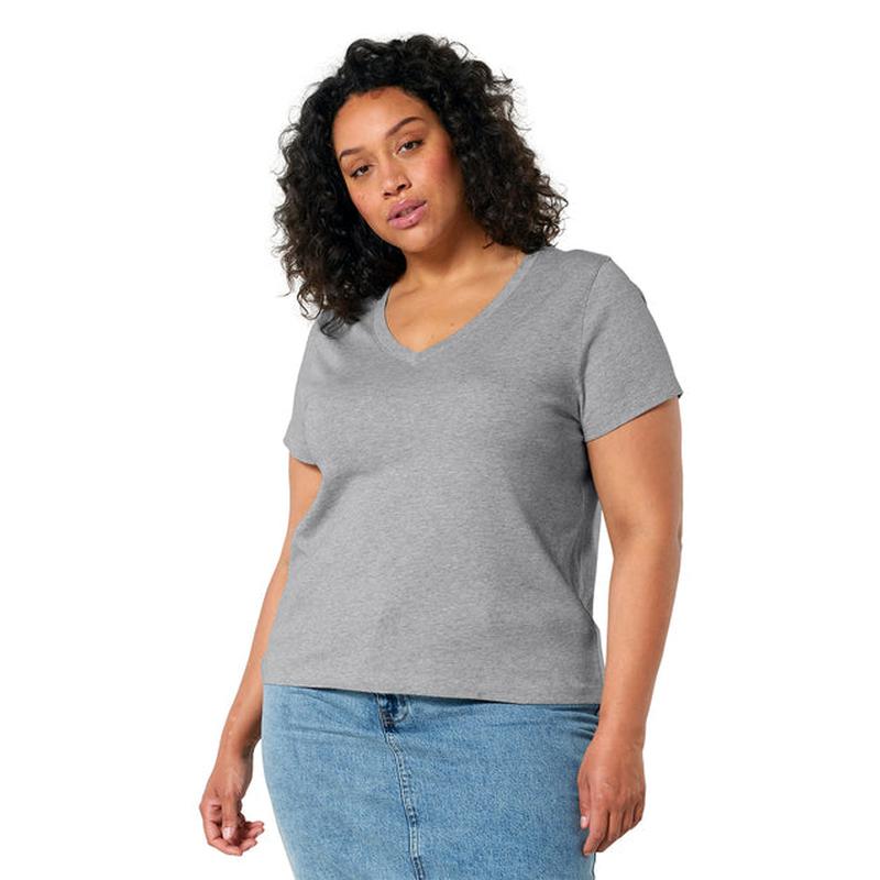 NEW CAPELLA - Stanley/Stella Women’s Stella Isla V-Neck Tee - Heather Grey