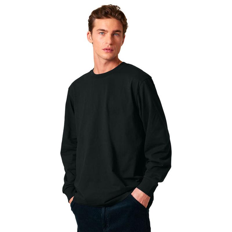 NEW CAPELLA Stanley/Stella Unisex Freestyler Heavyweight Long Sleeve Tee - Black