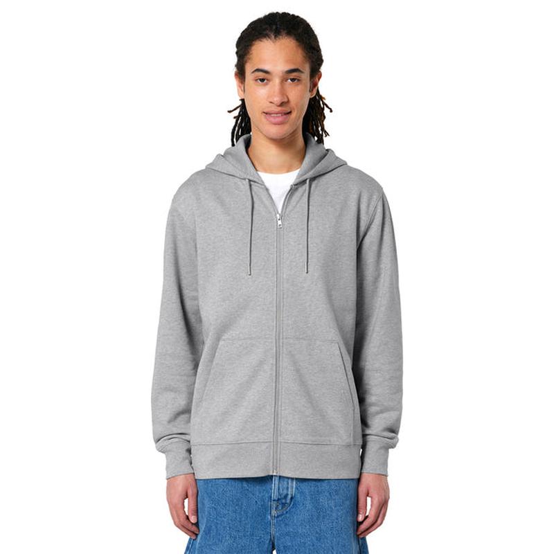 NEW CAPELLA Stanley/Stella Unisex Cultivator 2.0 Full-Zip Hooded Sweatshirt - Heather Grey
