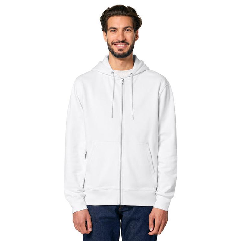 NEW CAPELLA Stanley/Stella Unisex Cultivator 2.0 Full-Zip Hooded Sweatshirt - White