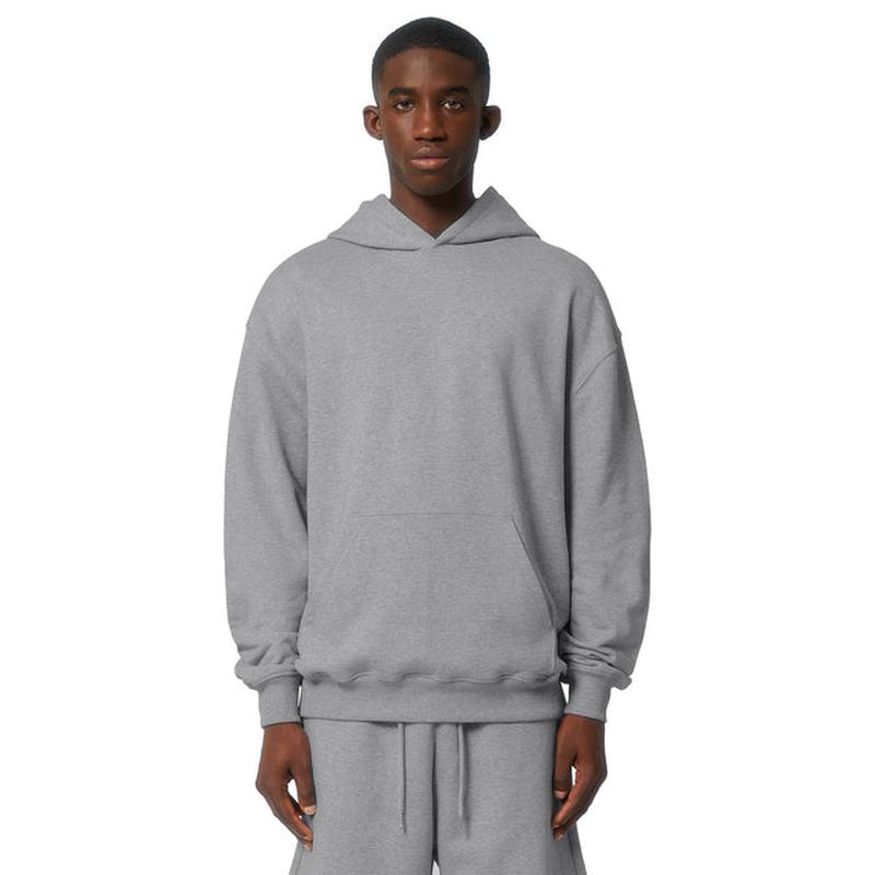 NEW CAPELLA Stanley/Stella Unisex Cooper Dry Hooded Sweatshirt - Heather Grey