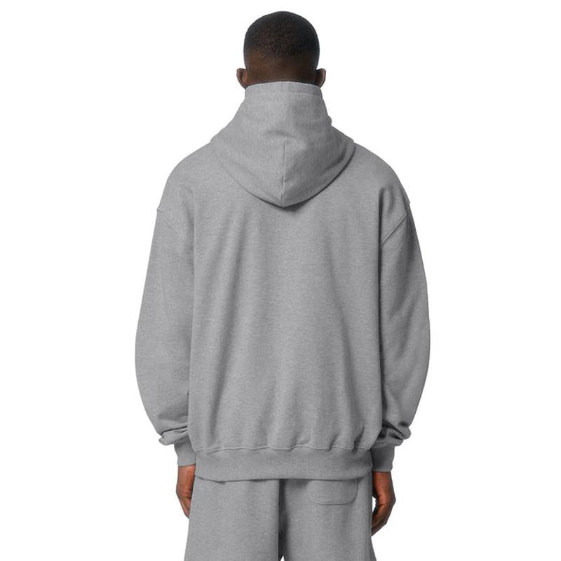 NEW CAPELLA Stanley/Stella Unisex Cooper Dry Hooded Sweatshirt - Heather Grey