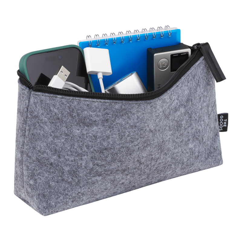 CAPELLA The Goods Recycled Felt Zippered Pouch - GREY