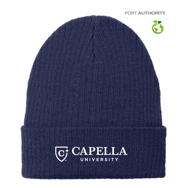 CAPELLA Port Authority® C-FREE® Recycled Beanie - True Navy