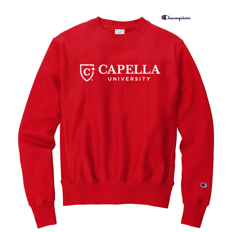 NEW CAPELLA Champion Reverse Weave Crewneck Sweatshirt RED Capella Gift Store