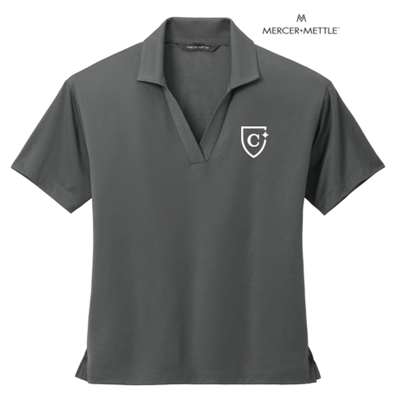 CAPELLA Mercer+Mettle™ Women’s Stretch Jersey Polo - Anchor Grey