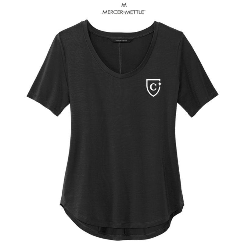 CAPELLA Mercer+Mettle™ Women’s Stretch Jersey Relaxed Scoop - Deep Black