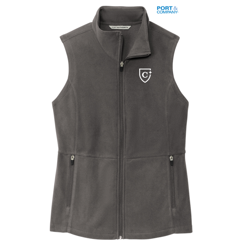 CAPELLA Port Authority® Ladies Accord Microfleece Vest - Pewter