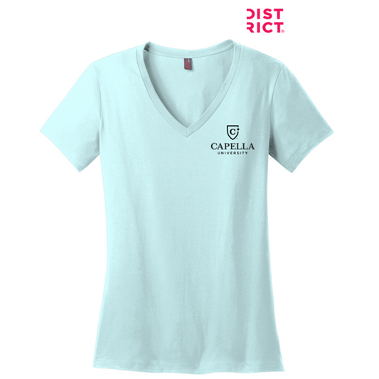 NEW CAPELLA District ® Women’s Perfect Weight ® V-Neck Tee - Seaglass Blue