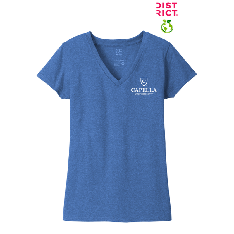 CAPELLA District ® Women’s Re-Tee ™ V-Neck - Blue Heather