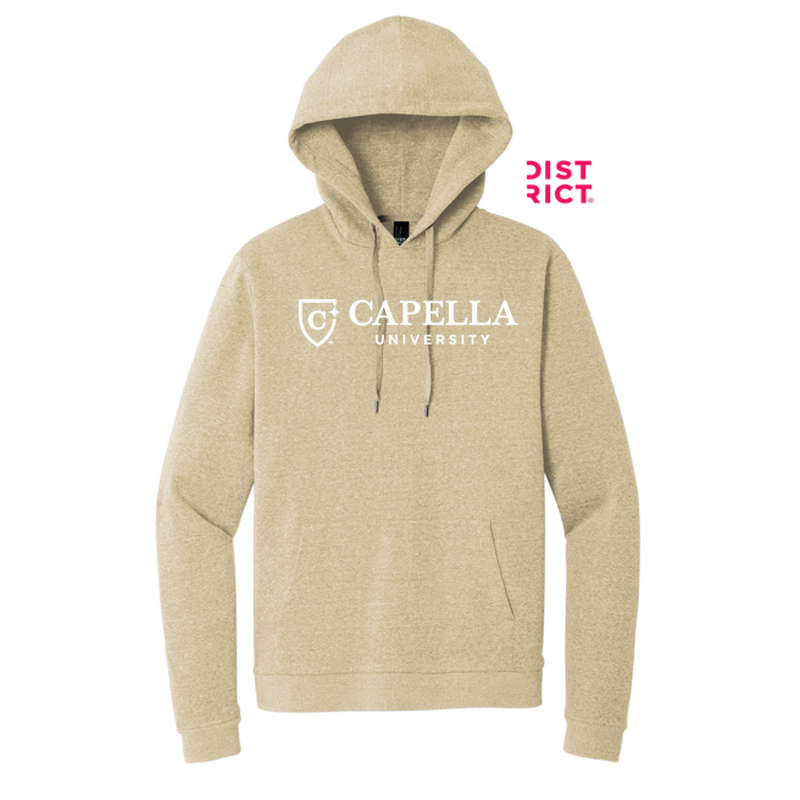 CAPELLA District® Perfect Tri® Fleece Pullover Hoodie - Desert Tan Heather