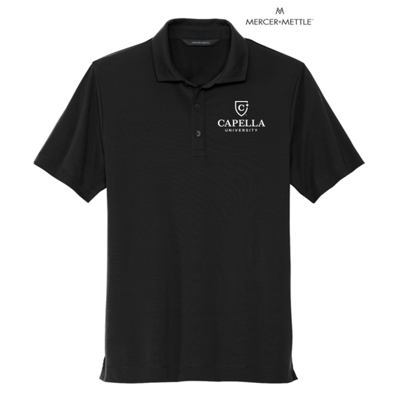 CAPELLA Mercer+Mettle™ Stretch Jersey Polo - Deep Black