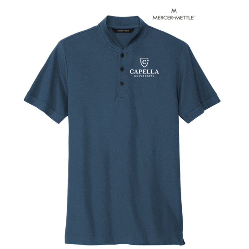 CAPELLA Mercer+Mettle™ Stretch Pique Henley - Insignia Blue