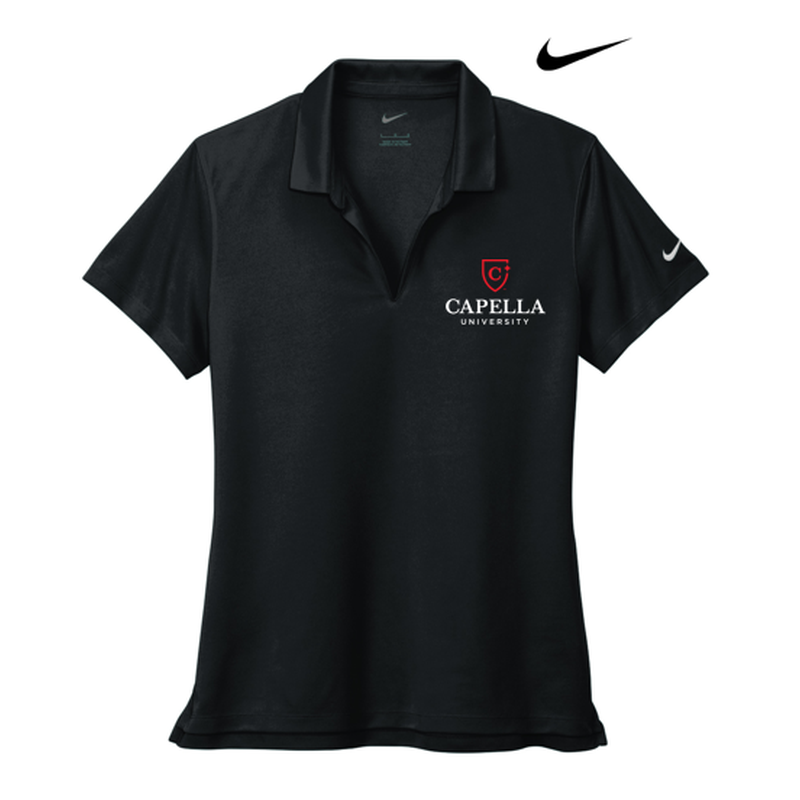 CAPELLA Nike Ladies Dri-FIT Micro Pique 2.0 Polo - Black