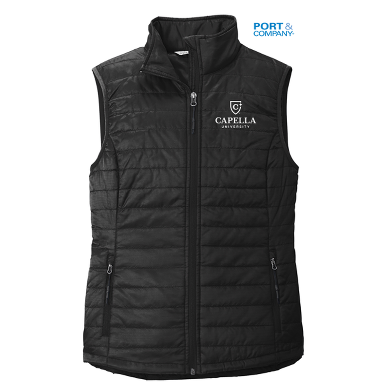 CAPELLA Port Authority ® Ladies Packable Puffy Vest - Black