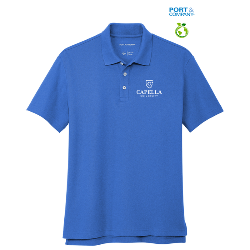 CAPELLA Port Authority® C-FREE ™ Cotton Blend Pique Polo - True Blue
