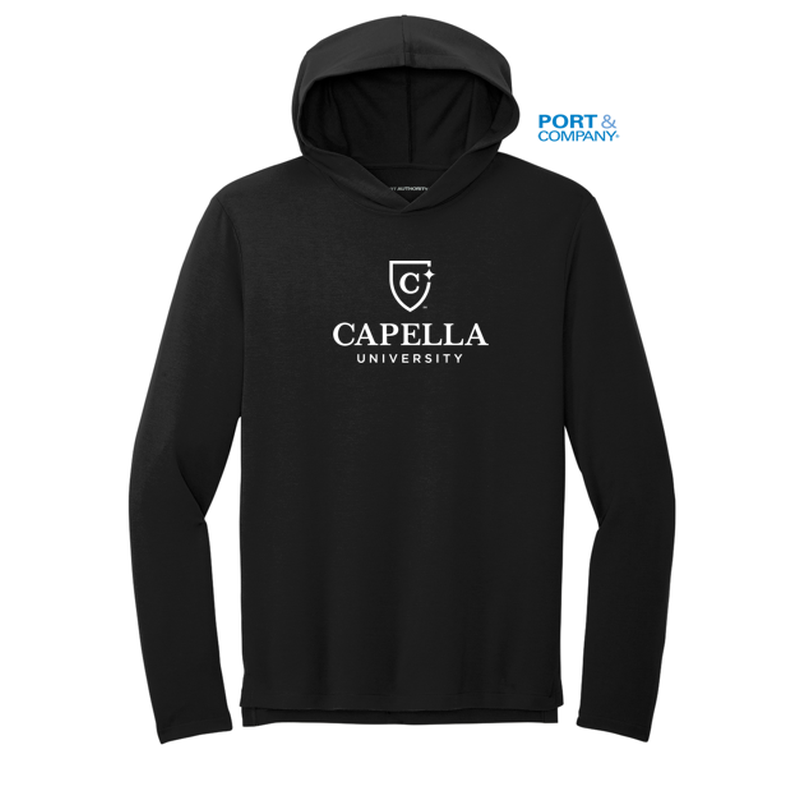 CAPELLA Port Authority® Microterry Pullover Hoodie - Deep Black